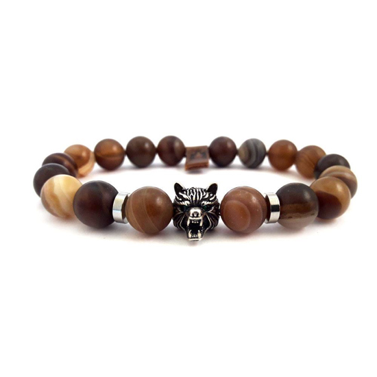 Bild von Stone beads | Wolfshead 10mm Brown