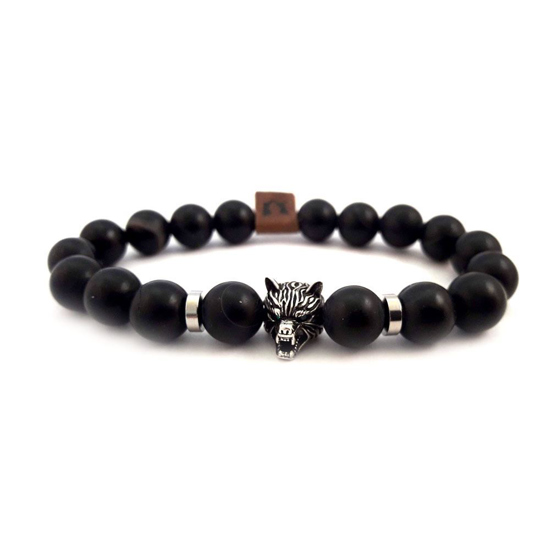 Bild von Stone beads | Wolfshead 10mm Black onyx